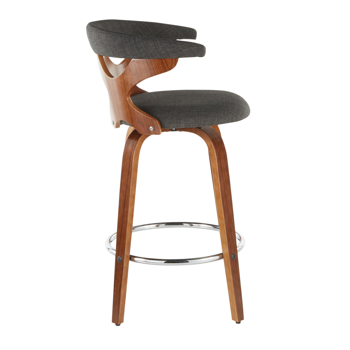 Carson Carrington Viby Fixed-Height Counter Stool with Bent Wood Legs & Round Footrest (Set of 2)