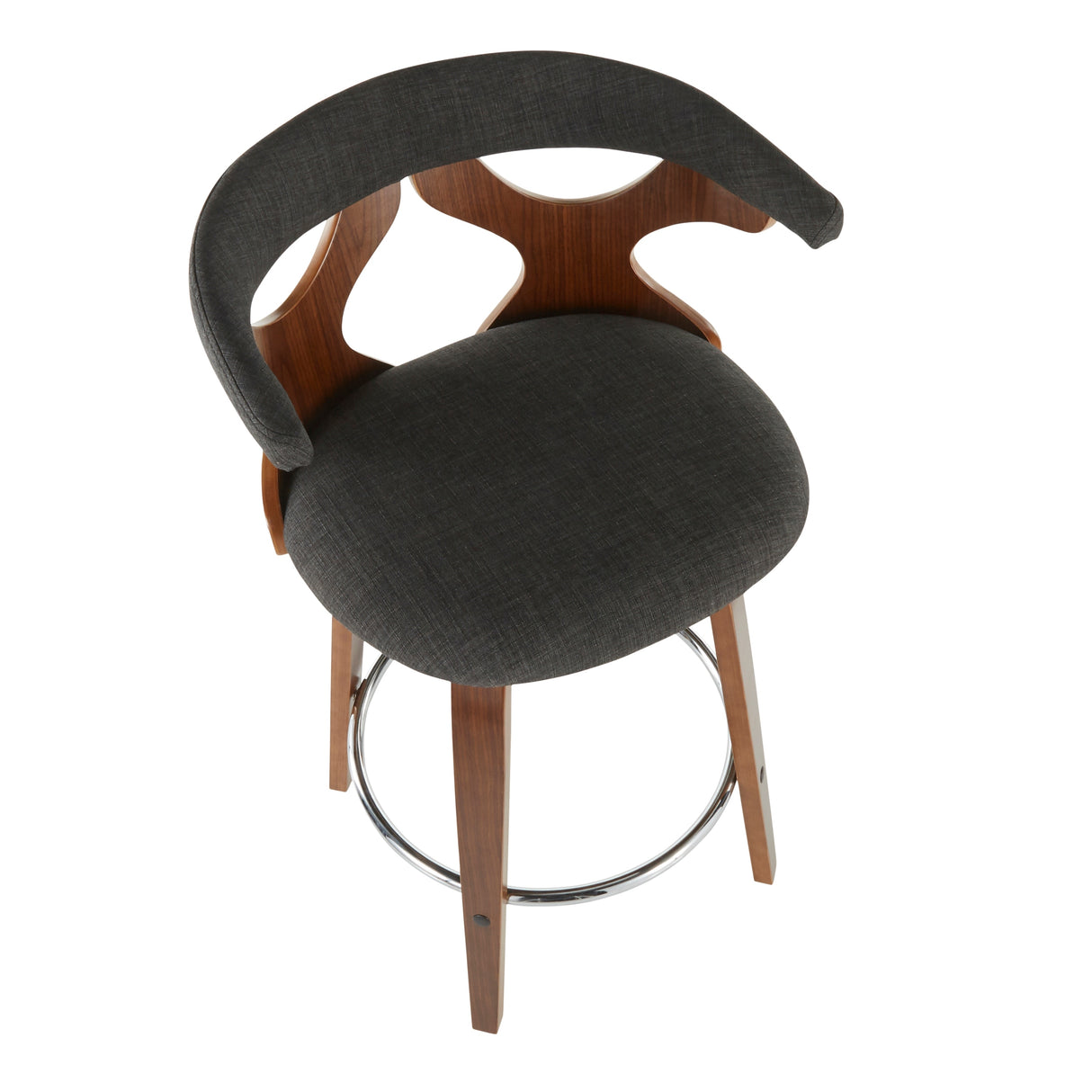 Carson Carrington Viby Fixed-Height Counter Stool with Bent Wood Legs & Round Footrest (Set of 2)