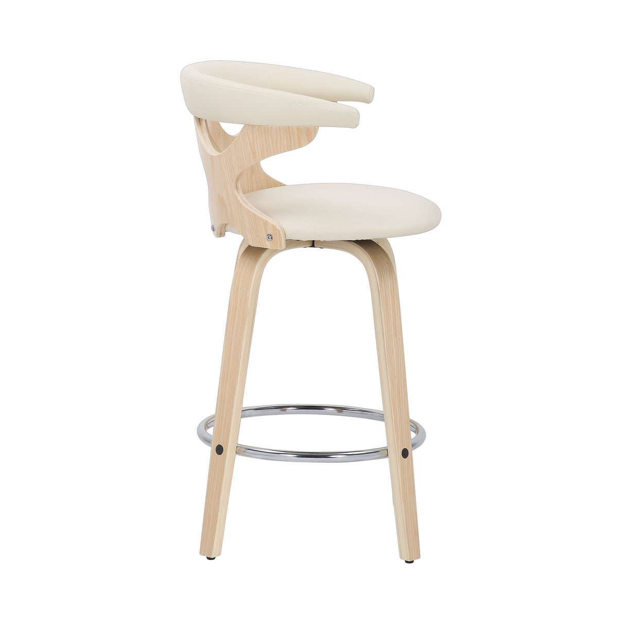 Carson Carrington Viby Fixed-Height Counter Stool with Bent Wood Legs & Round Footrest (Set of 2)