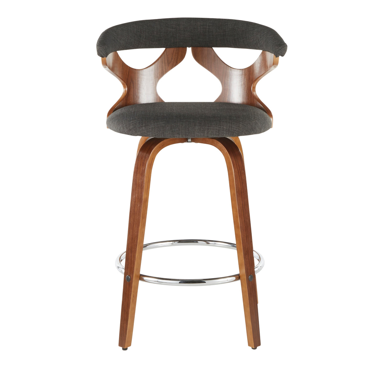 Carson Carrington Viby Fixed-Height Counter Stool with Bent Wood Legs & Round Footrest (Set of 2)