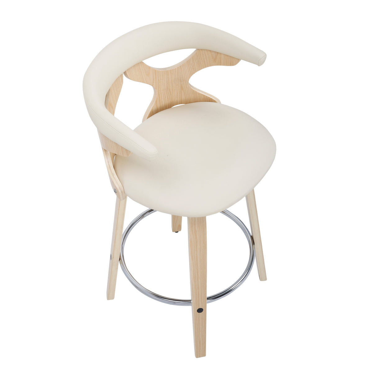Carson Carrington Viby Fixed-Height Counter Stool with Bent Wood Legs & Round Footrest (Set of 2)