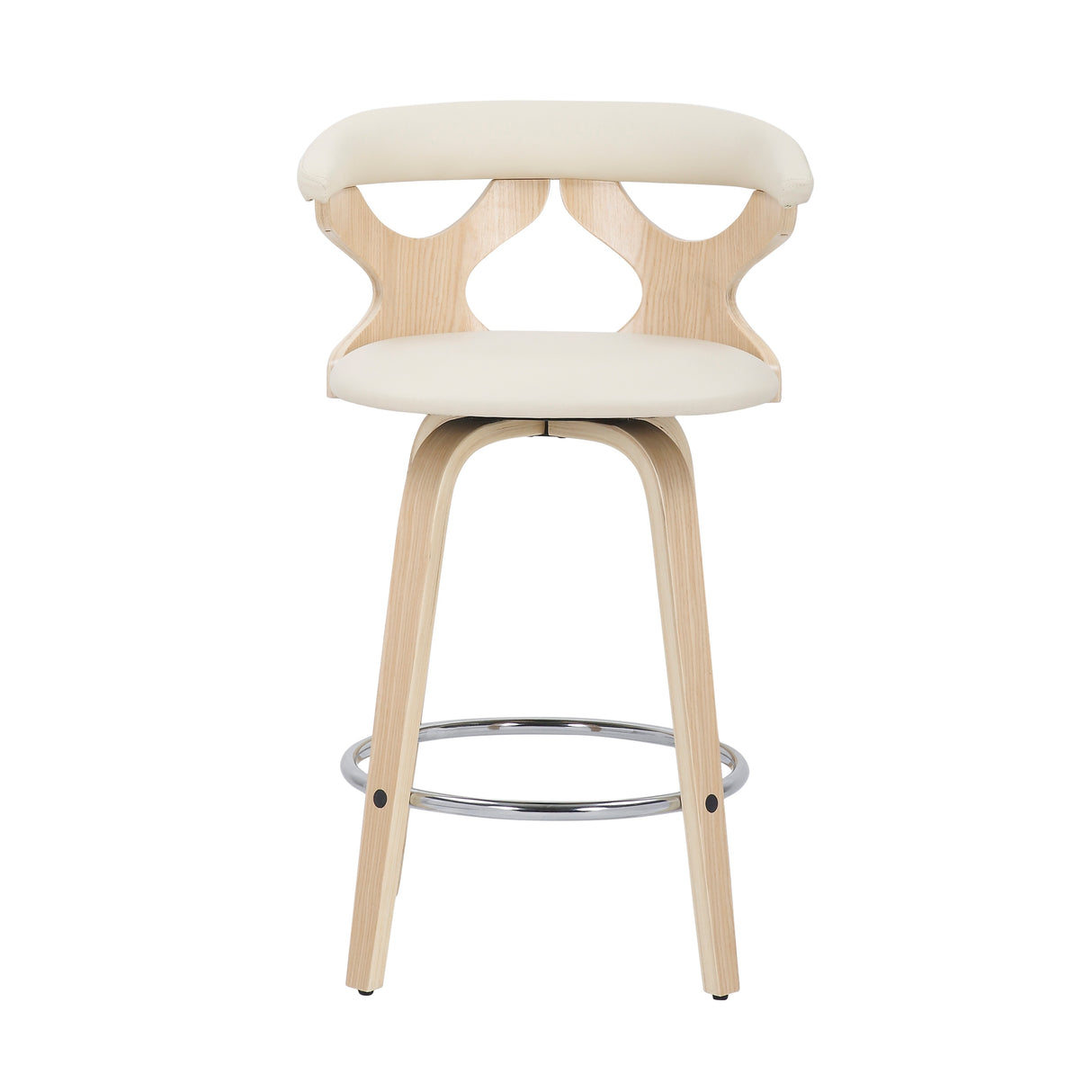 Carson Carrington Viby Fixed-Height Counter Stool with Bent Wood Legs & Round Footrest (Set of 2)
