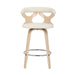 Carson Carrington Viby Fixed-Height Counter Stool with Bent Wood Legs & Round Footrest (Set of 2)