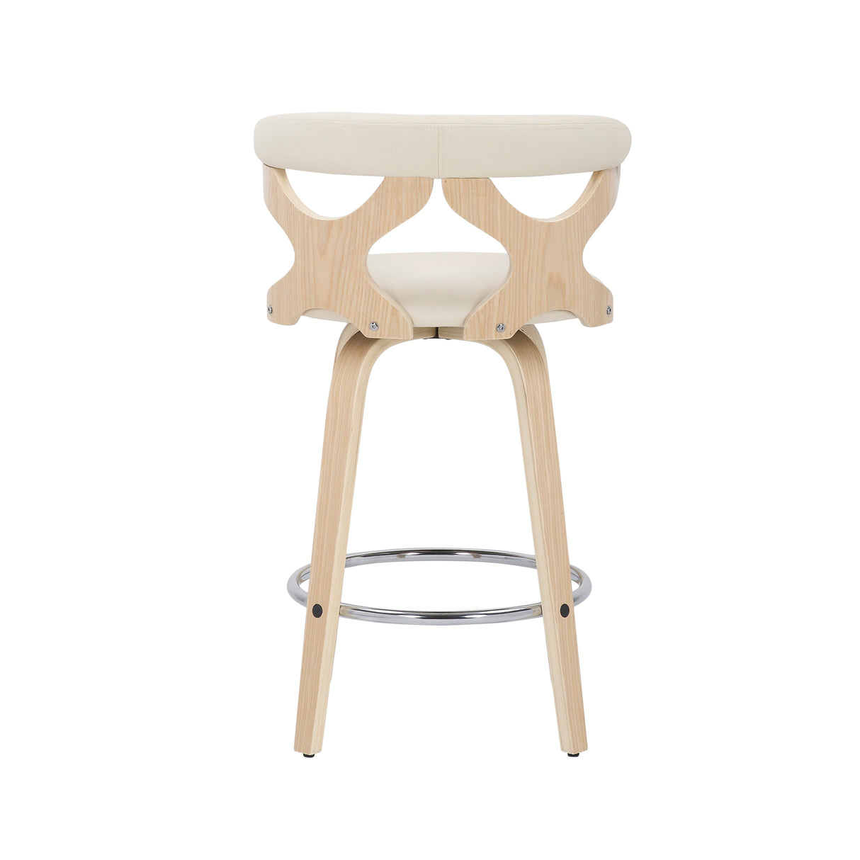 Carson Carrington Viby Fixed-Height Counter Stool with Bent Wood Legs & Round Footrest (Set of 2)