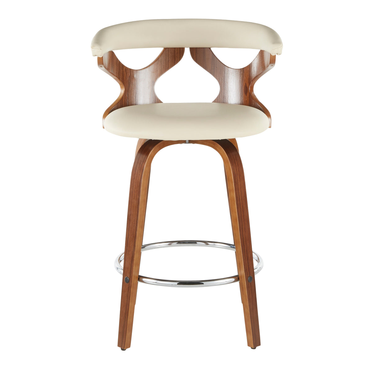 Carson Carrington Viby Fixed-Height Counter Stool with Bent Wood Legs & Round Footrest (Set of 2)