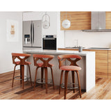 Carson Carrington Viby Fixed-Height Counter Stool with Bent Wood Legs & Round Footrest (Set of 2)