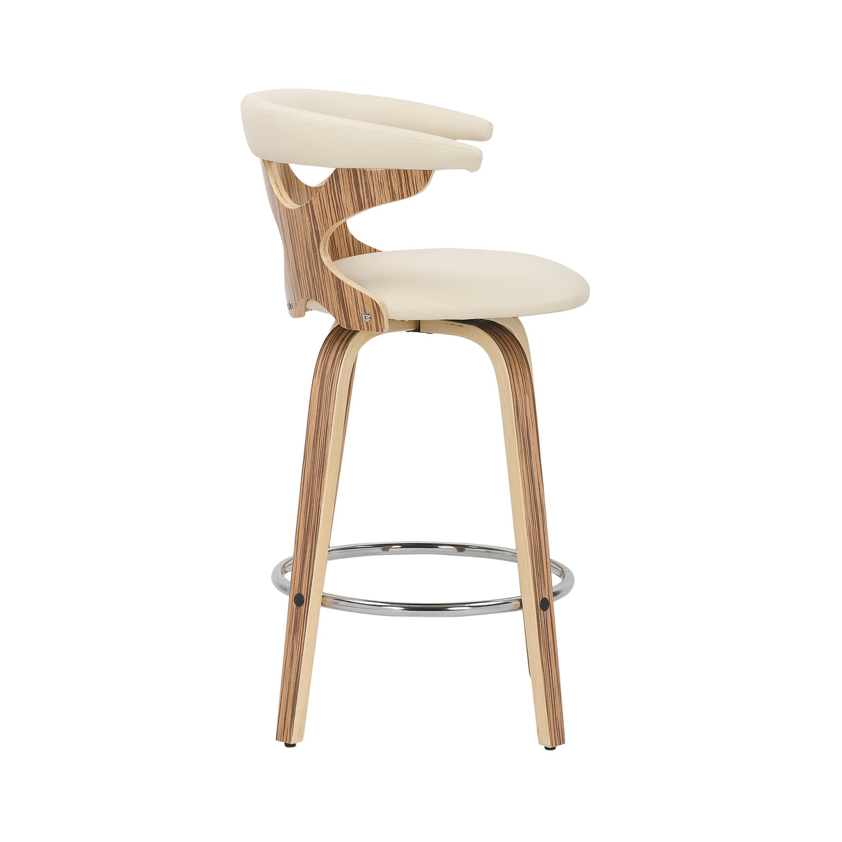 Carson Carrington Viby Fixed-Height Counter Stool with Bent Wood Legs & Round Footrest (Set of 2)