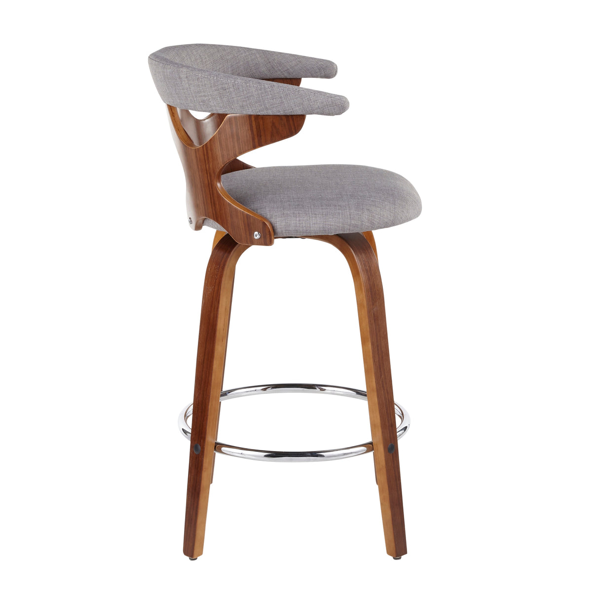 Carson Carrington Viby Fixed-Height Counter Stool with Bent Wood Legs & Round Footrest (Set of 2)