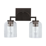 Carter 2-light Bath/ Vanity Fixture w/ Clear Seeded Glass