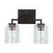 Carter 2-light Bath/ Vanity Fixture w/ Clear Seeded Glass