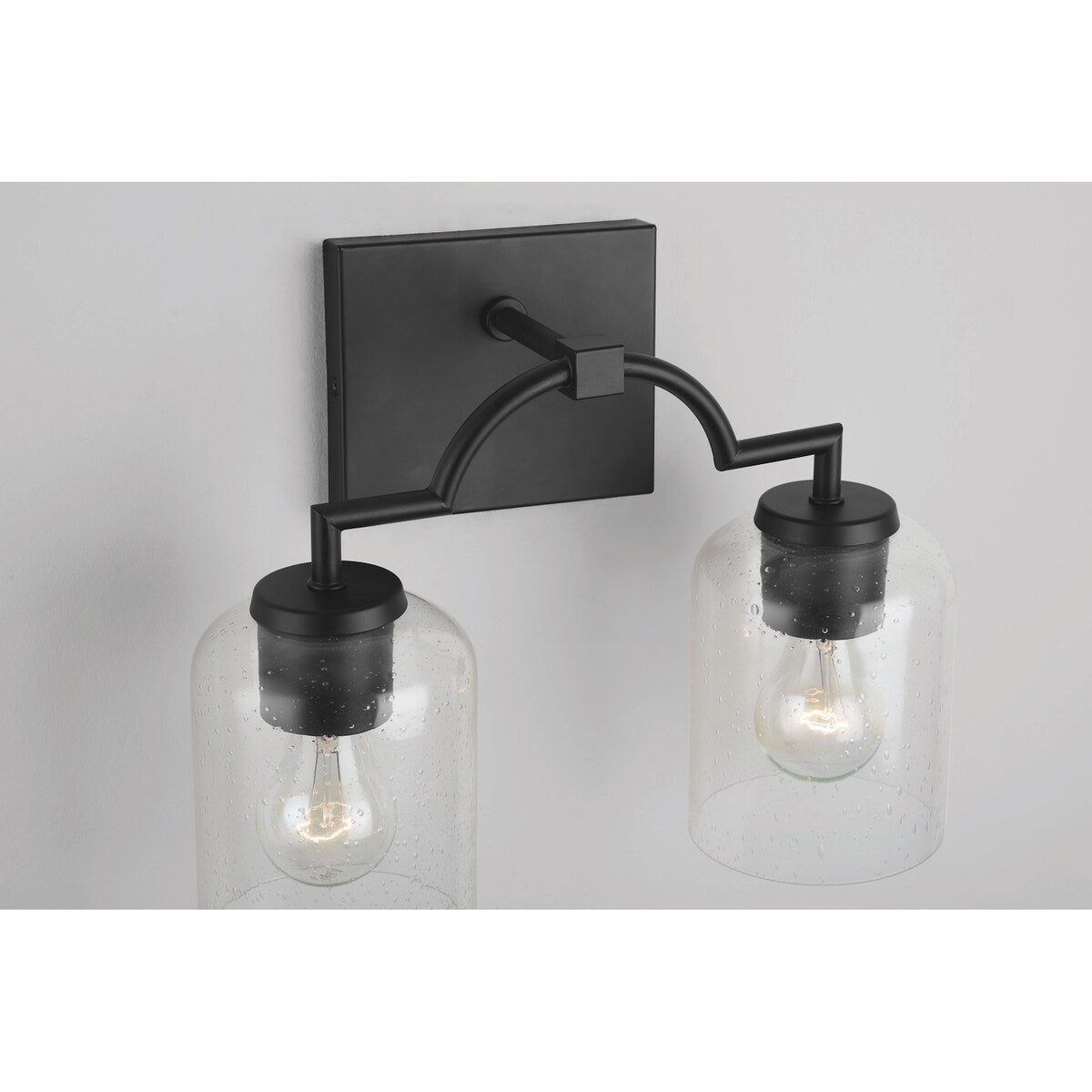 Carter 2-light Bath/ Vanity Fixture w/ Clear Seeded Glass