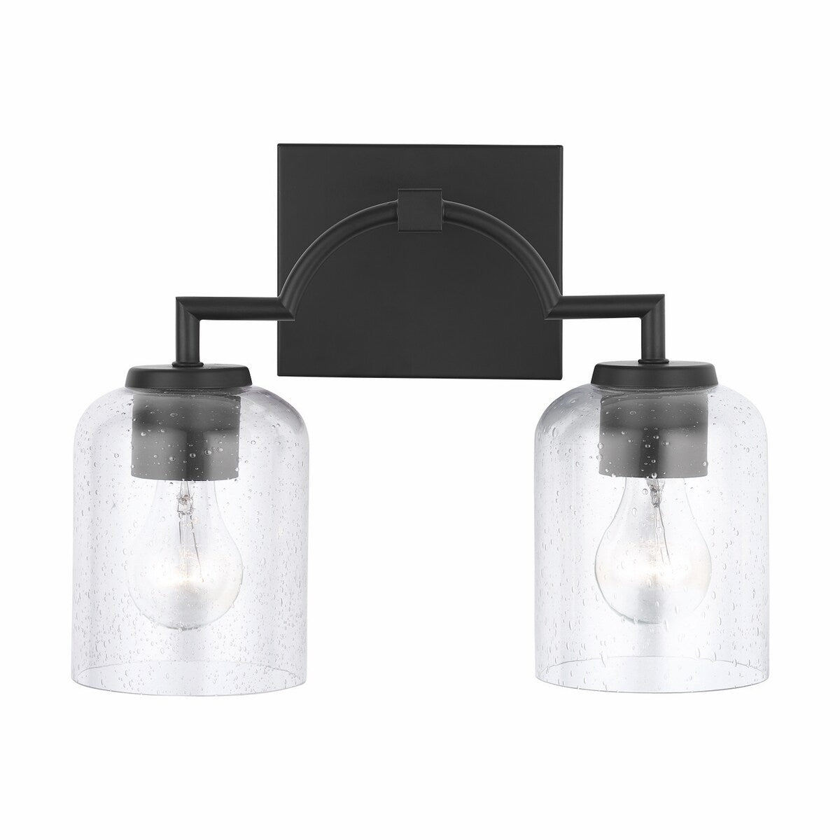 Carter 2-light Bath/ Vanity Fixture w/ Clear Seeded Glass