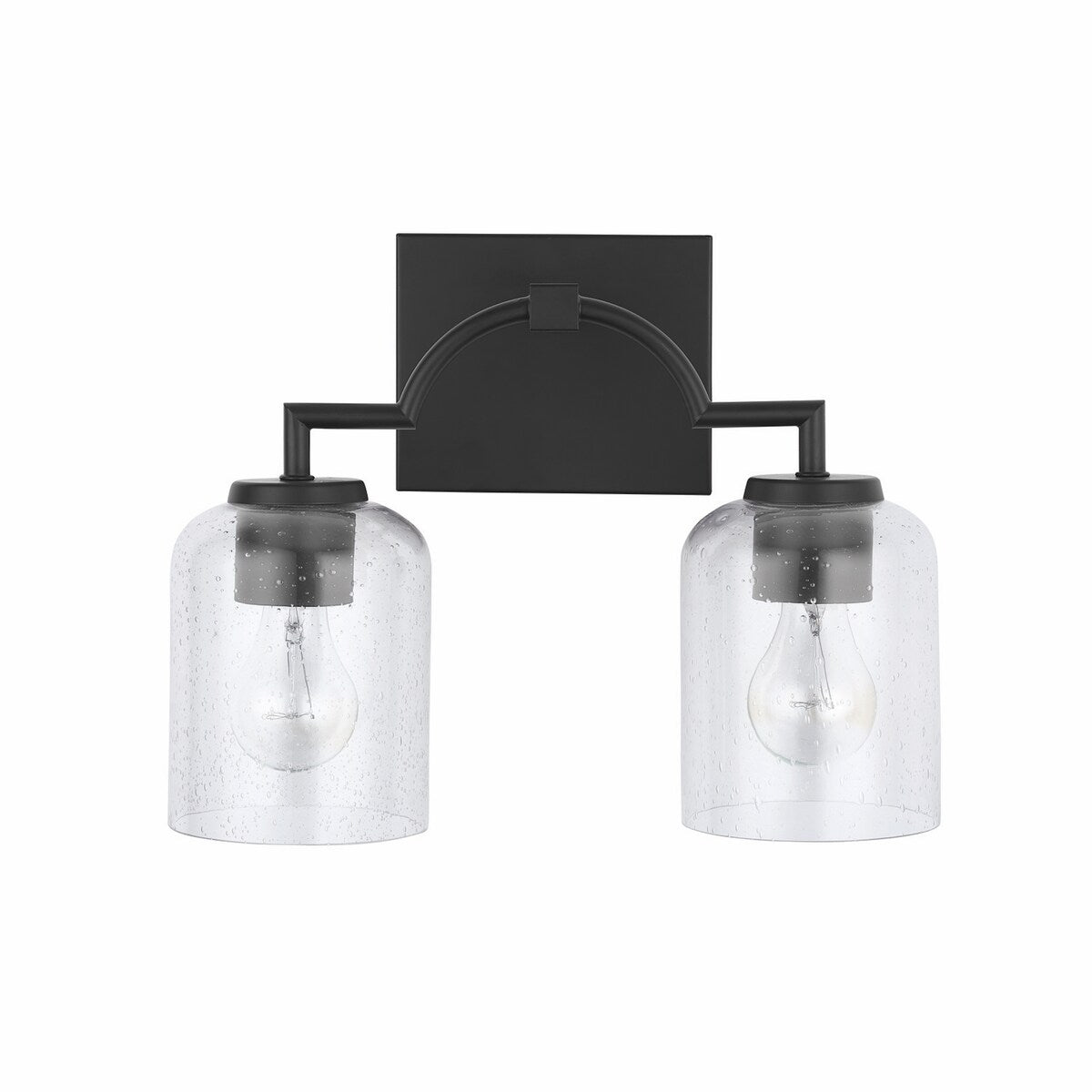 Carter 2-light Bath/ Vanity Fixture w/ Clear Seeded Glass