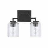 Carter 2-light Bath/ Vanity Fixture w/ Clear Seeded Glass