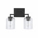 Carter 2-light Bath/ Vanity Fixture w/ Clear Seeded Glass