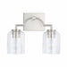 Carter 2-light Bath/ Vanity Fixture w/ Clear Seeded Glass
