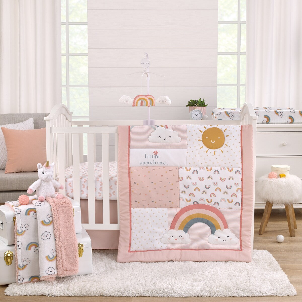 Carter's Chasing Rainbows 3 Piece Crib Bedding Set