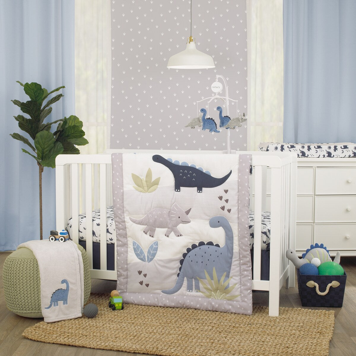 Carter's Dino Adventure 3 Piece Crib Bedding Set
