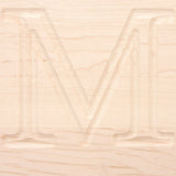Carved Initial 10 1/2-inch Round Maple Cutting Board - 10.5