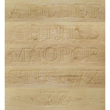 Carved Initial 10 1/2-inch Round Maple Cutting Board - 10.5