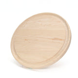 Carved Initial 10 1/2-inch Round Maple Cutting Board - 10.5