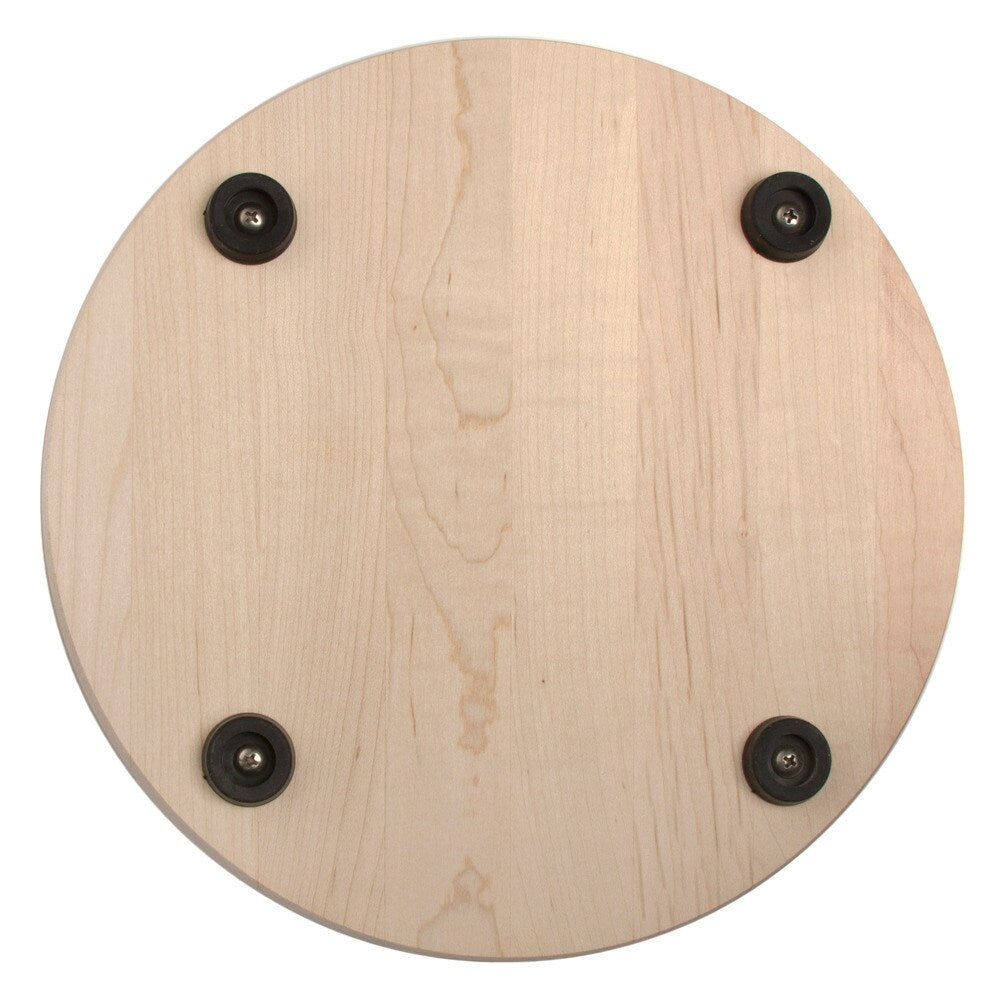 Carved Initial 10 1/2-inch Round Maple Cutting Board - 10.5