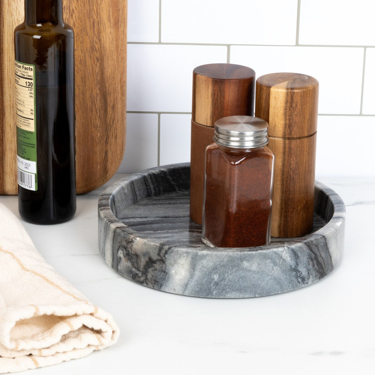 Carved Marble Tray or Charcuterie Board