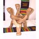 Carved Wood Three Heads Unity Statue (Ghana)