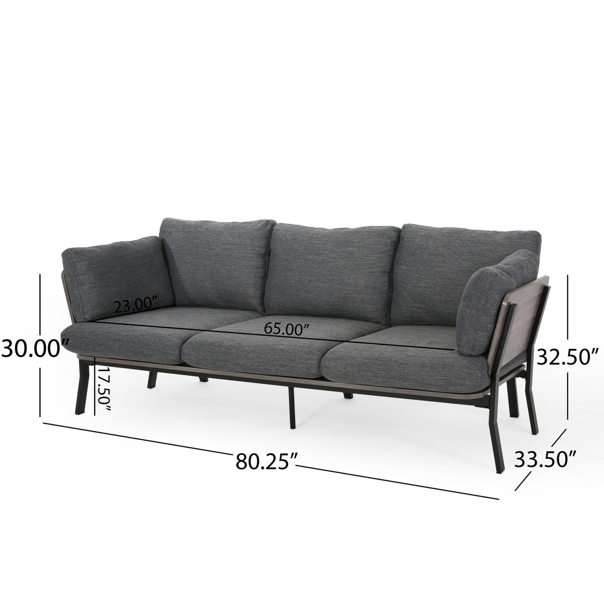 Carvel Mid-century Modern 3-seater Sofa by Christopher Knight Home