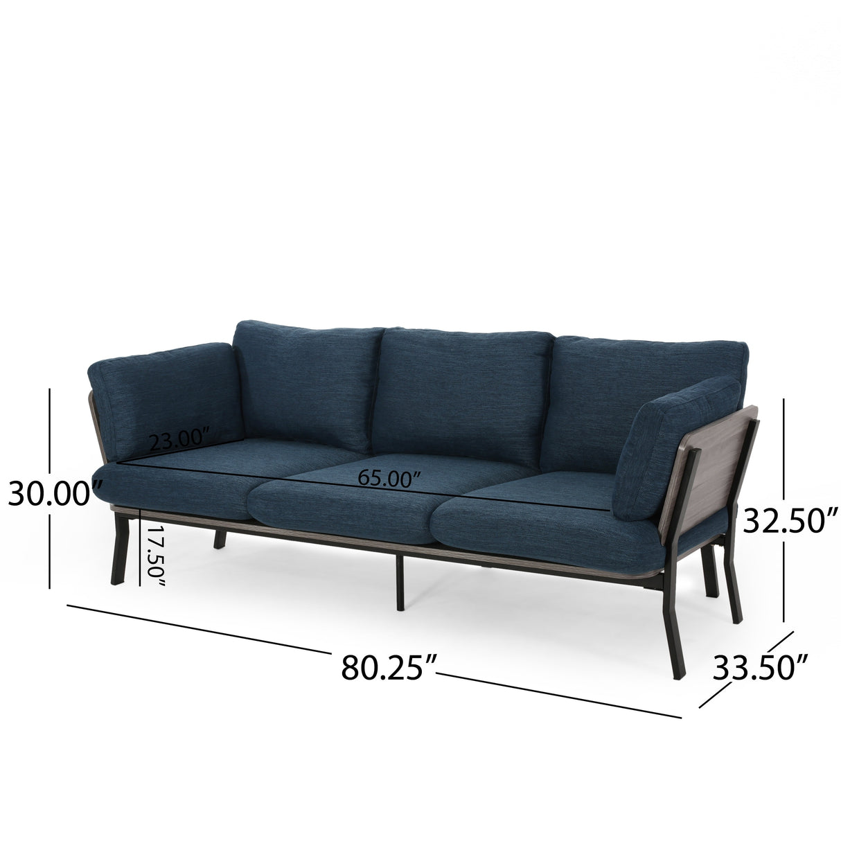 Carvel Mid-century Modern 3-seater Sofa by Christopher Knight Home