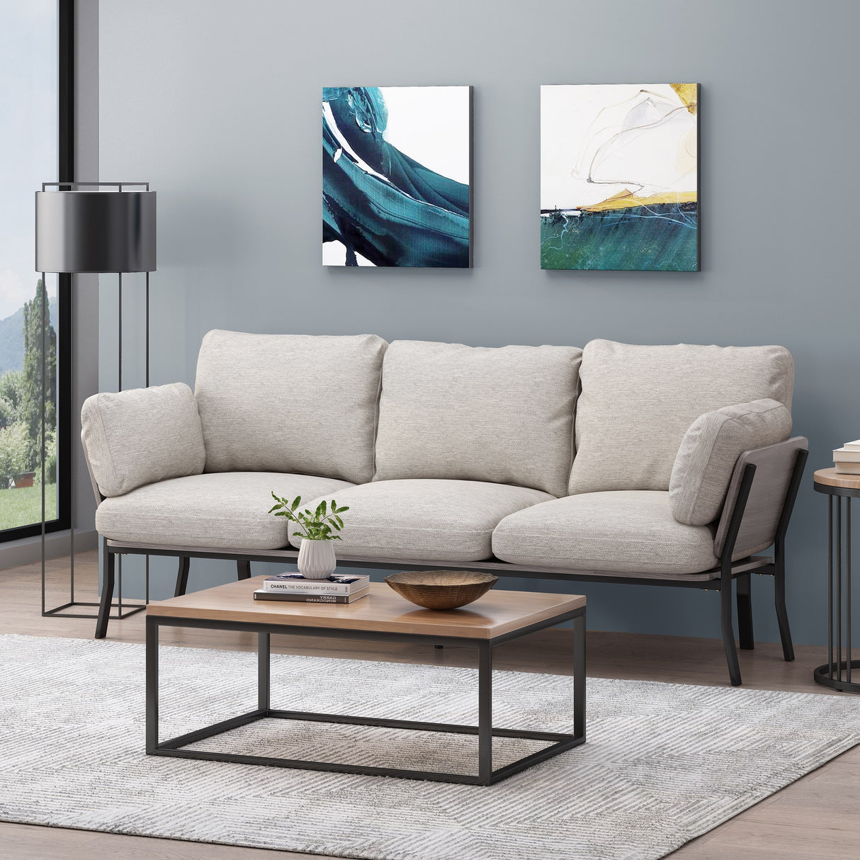Carvel Mid-century Modern 3-seater Sofa by Christopher Knight Home