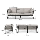 Carvel Mid-century Modern 3-seater Sofa by Christopher Knight Home