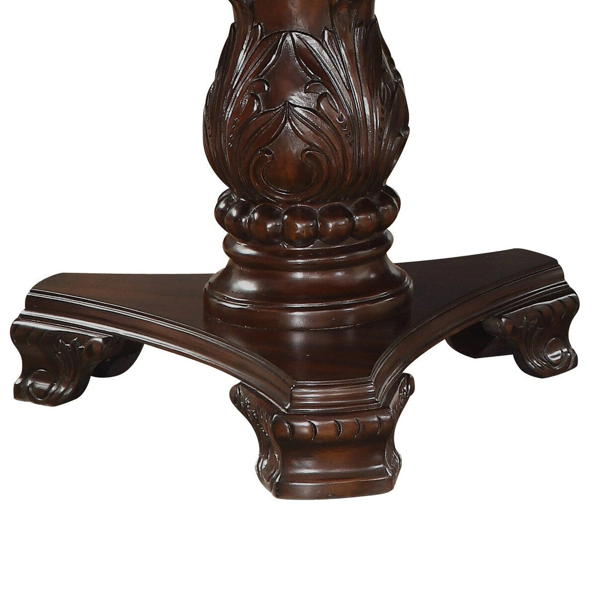 Cary 108 Inch Dining Table, Rectangular, Classical Wood Details, Dark Brown