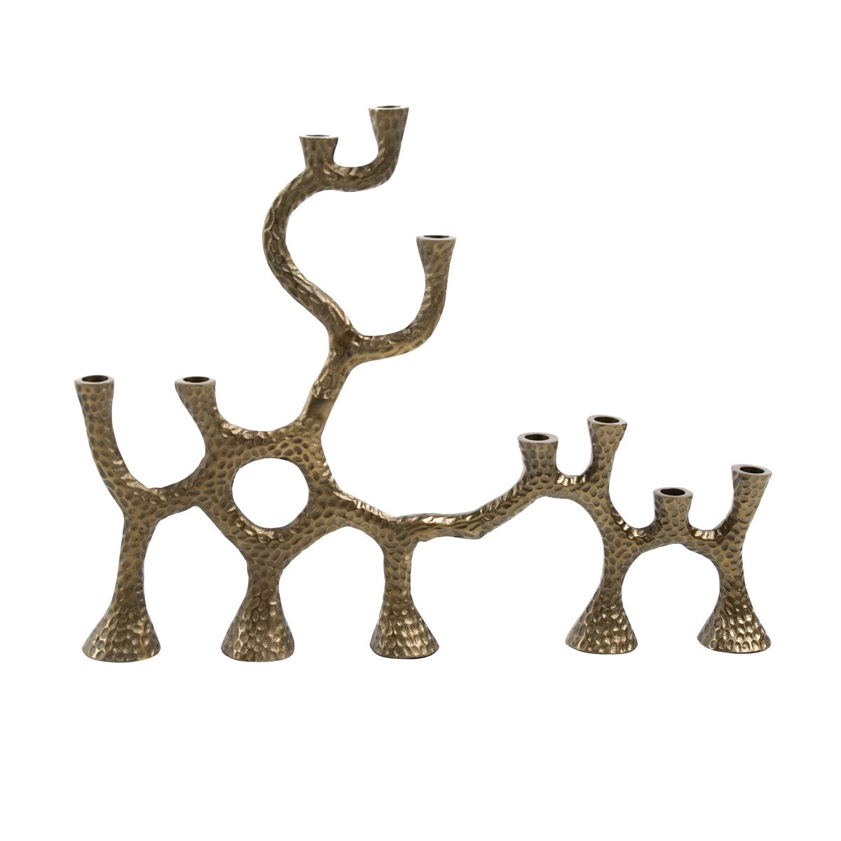 Collins 19" Tall Candle Holder, Brass