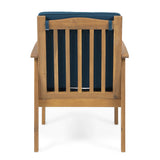 Casa Acacia Outdoor Acacia Wood Club Chairs(Set of 4) by Christopher Knight Home