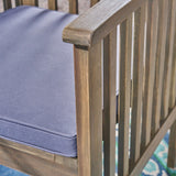 Casa Outdoor 2-Seater 28" Round Acacia Wood Bistro Set with Straight Legs by Christopher Knight Home - N/A