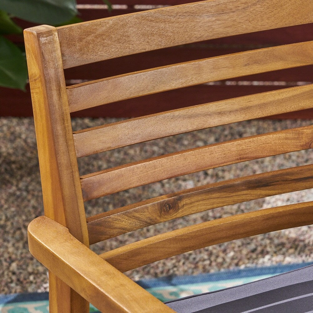 Casa Outdoor 4-Seater 32" Square Acacia Dining Set with Carved Legs by Christopher Knight Home