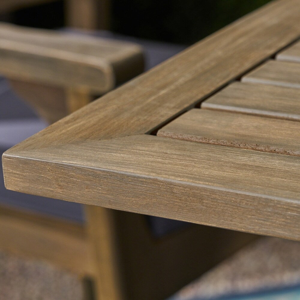Casa Outdoor 4-Seater 32" Square Acacia Dining Set with Carved Legs by Christopher Knight Home