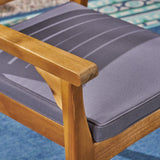 Casa Outdoor 4-Seater 32" Square Acacia Dining Set with Carved Legs by Christopher Knight Home