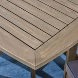 Casa Outdoor 4-Seater 36" Square Acacia Dining Set with X-Legs by Christopher Knight Home