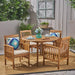 Casa Cushioned Acacia 5-piece Dining Set by Christopher Knight Home