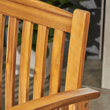 Casa Outdoor Acacia Bar Stools by Christopher Knight Home (Set of 2)