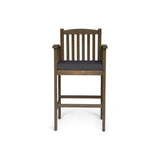 Casa Outdoor Acacia Bar Stools by Christopher Knight Home (Set of 2)