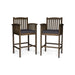 Casa Outdoor Acacia Bar Stools by Christopher Knight Home (Set of 2)