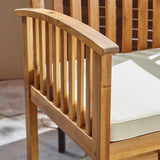 Casa Outdoor Acacia Bar Stools by Christopher Knight Home (Set of 2)