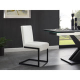 Casabianca Home Fontana Set of 2 Dining Chair in White PU Leather