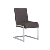Casabianca Home Fontana Set of 2 Dining Chair in White PU Leather