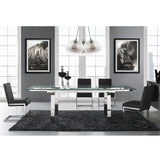 Casabianca Home Fontana Set of 2 Dining Chair in White PU Leather