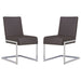 Casabianca Home Fontana Set of 2 Dining Chair in White PU Leather