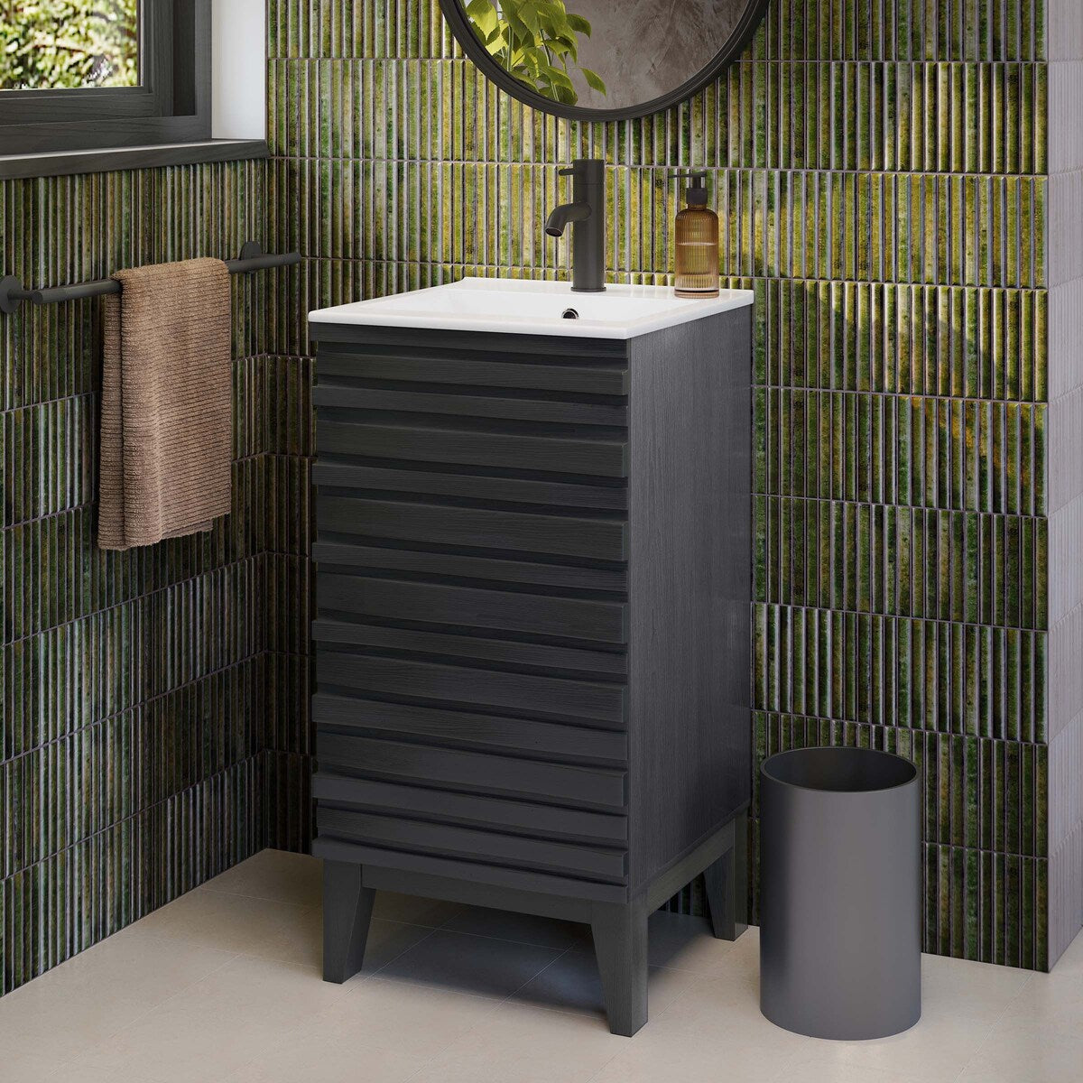 Cascade 18" Bathroom Vanity In Black